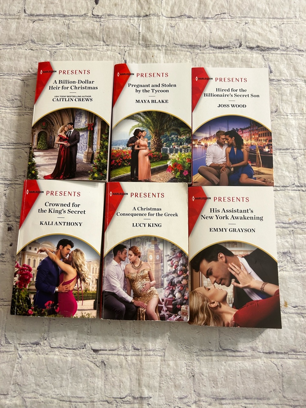 HARLEQUIN PRESENTS LOT OF (6) PAPERBACK NOVELS ME BY DIFFERENT AUTHORS